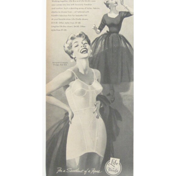 Life Formfit Womens Vintage Girdle Bra Ad Print Retro Fashion Décor Lingerie - Picture 2 of 2